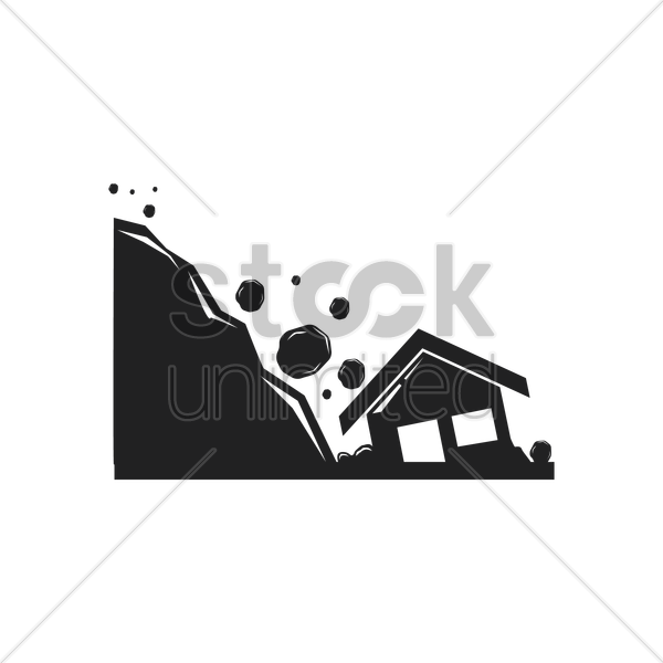 Download Landslide Clipart Landslide Terrain Clip Art - Stock Illustration - Png Download (600x600), Png Download