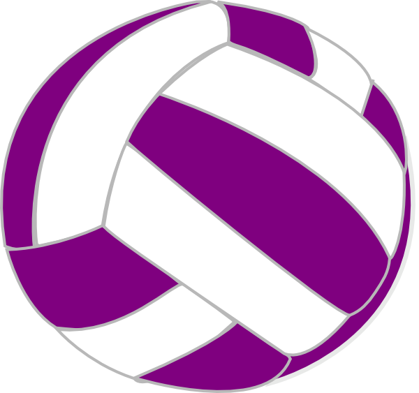 Cartoon Volleyball Net - Purple Volleyball Png Clipart (600x563), Png Download