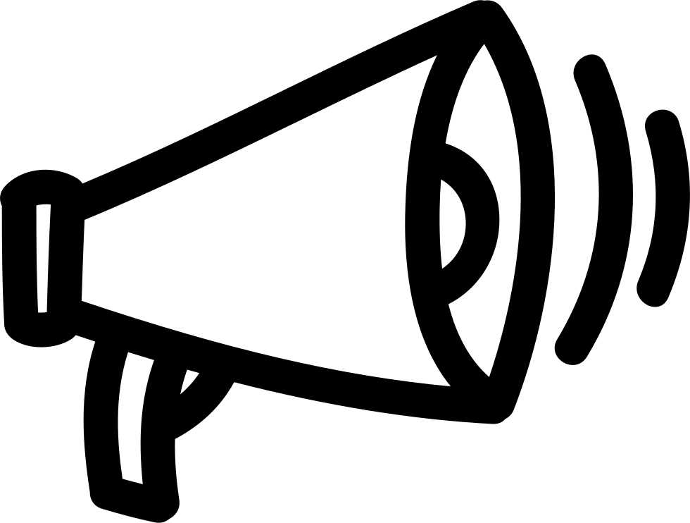 Megaphone Outline Png - Megafono Png Clipart (980x742), Png Download