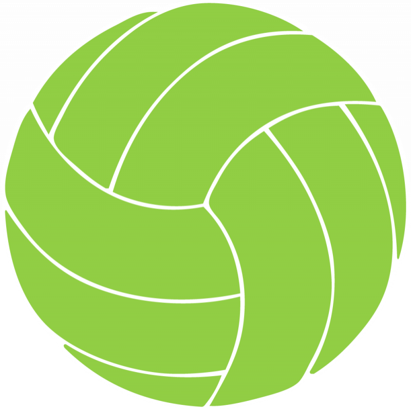 Green Volleyball Clipart - Volleyball Clipart Transparent Background - Png Download (800x796), Png Download