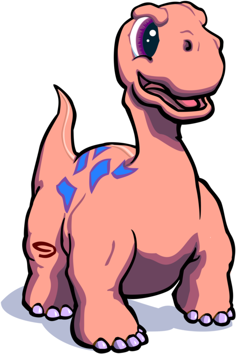 Clip Art Royalty Free Stock Apatosaurus Coelophysis - Baby Apatosaurus Clipart - Png Download (523x750), Png Download