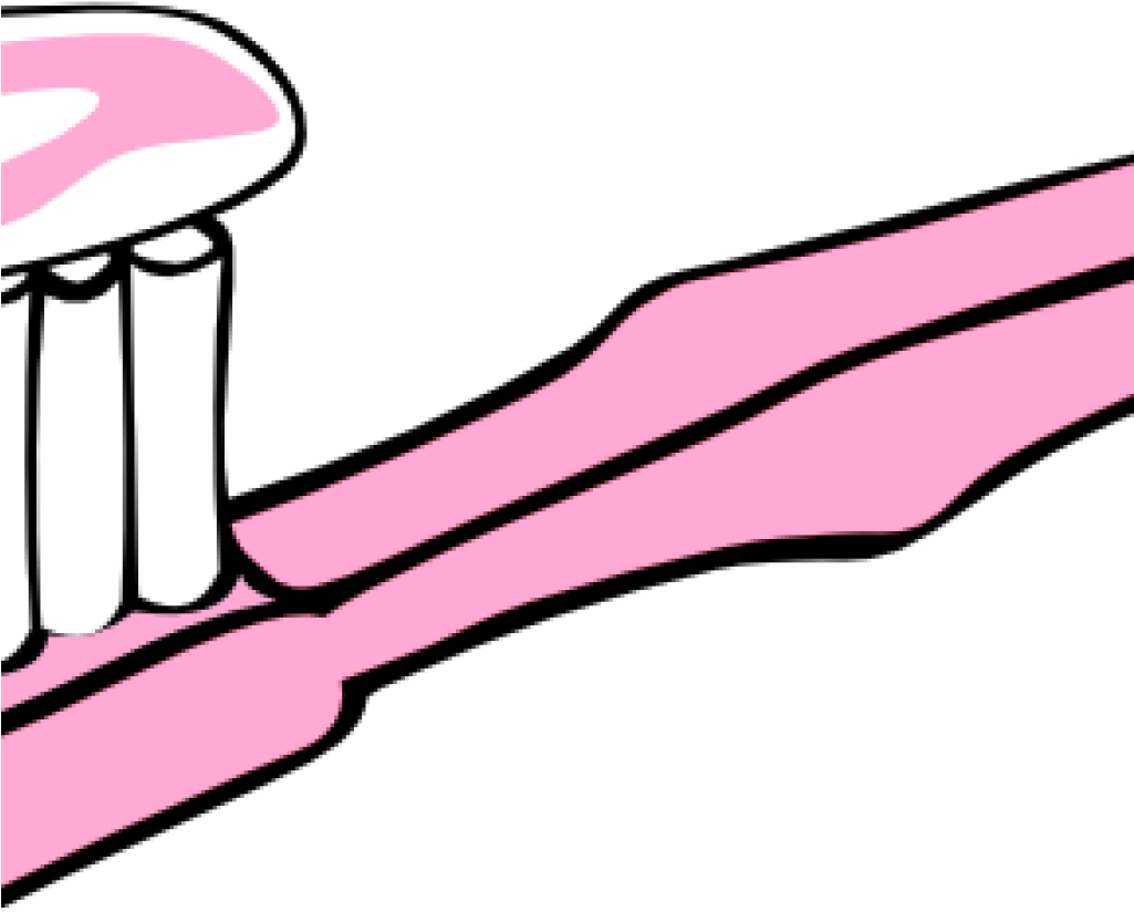 Toothbrush Clipart Pink Toothbrush Clip Art At Clker - Toothbrush Cartoon - Png Download (1024x1024), Png Download