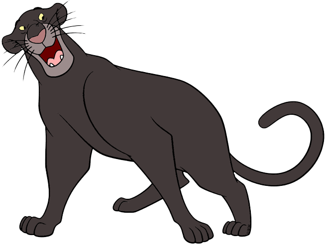 Back To The Jungle Book Clip Art Menu - Libro De La Selva Bagheera - Png Download (655x493), Png Download