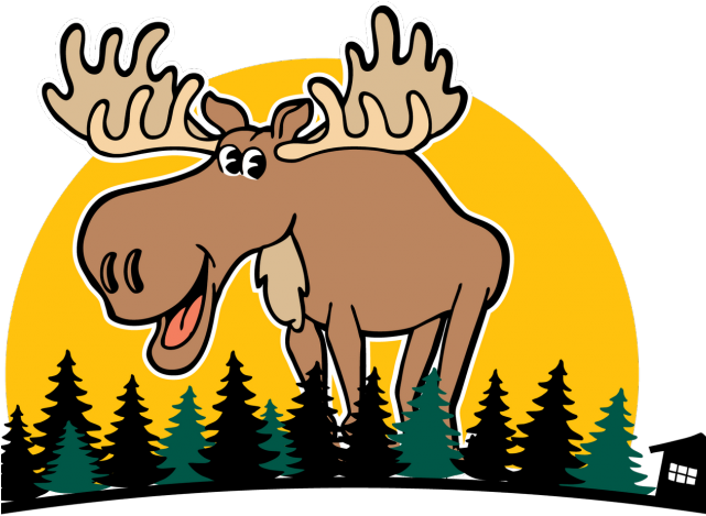 Moose Clipart Female Moose - Cartoon Moose - Png Download (640x480), Png Download