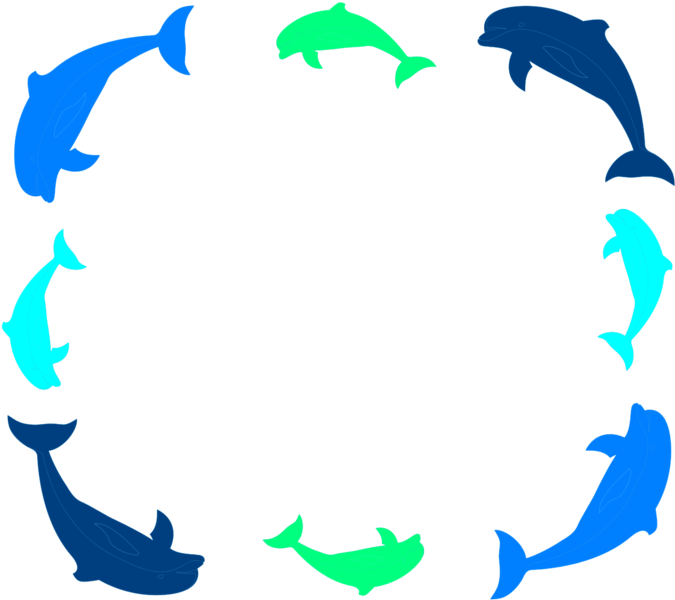 Ocean Border Clipart Dolphin Border Clip Art At Clker - Dolphin Border Clip Art - Png Download (600x532), Png Download