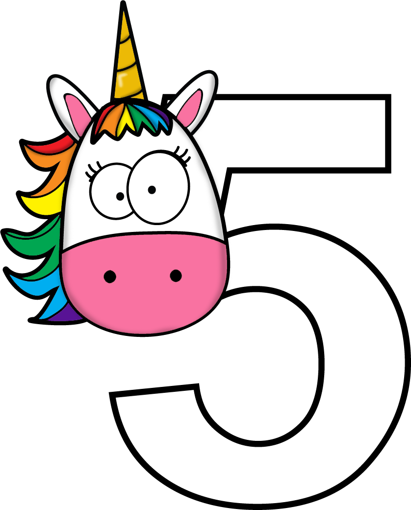 *✿*numeros*✿* Letters And Numbers, Math Numbers, Unicorn - Unicornios Numeros Clipart (838x1040), Png Download