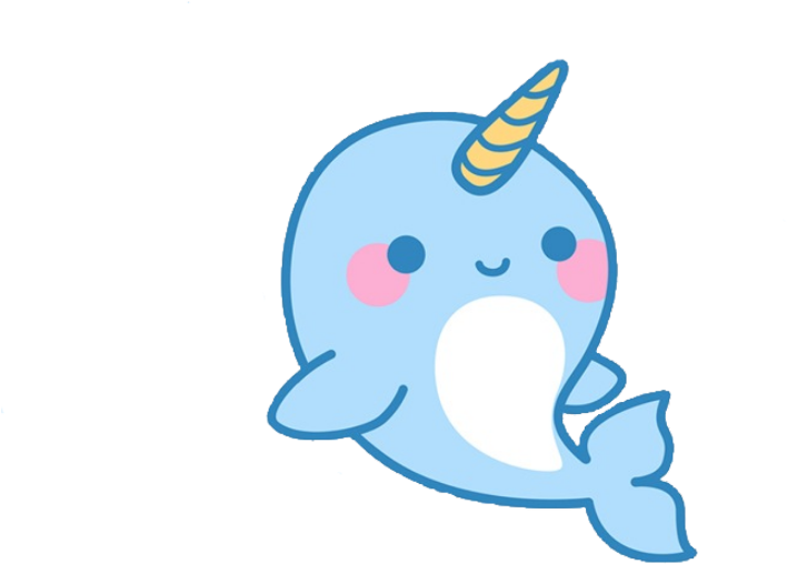 Original - Kawaii Cute Narwhal Clipart (640x480), Png Download