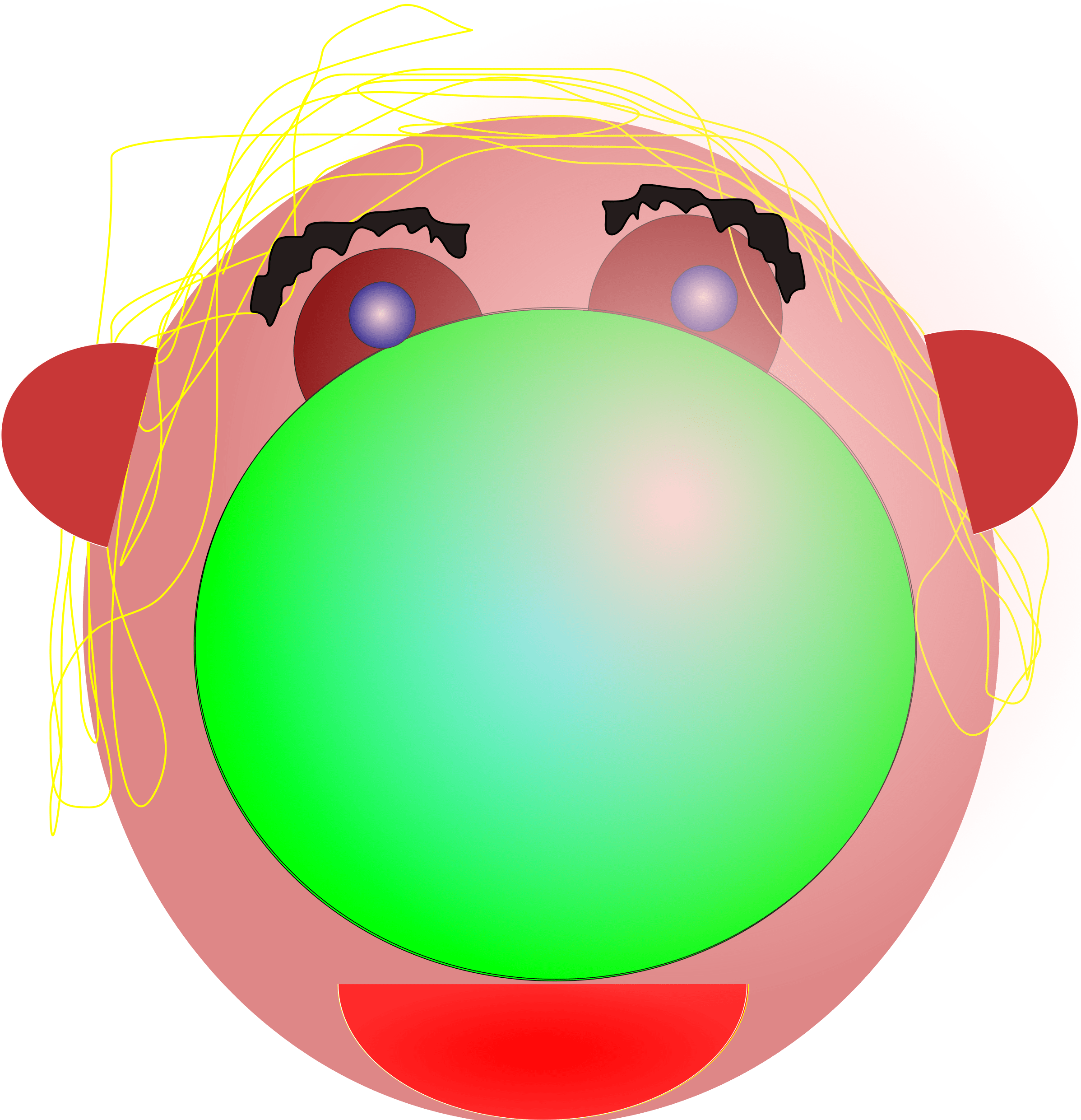 Natural Clown Svg Vector File, Vector Clip Art Svg - Clip Art - Png Download (866x900), Png Download