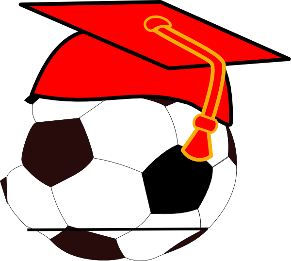Clipart Skull Soccer - Soccer Ball With Graduation Hat - Png Download (600x538), Png Download