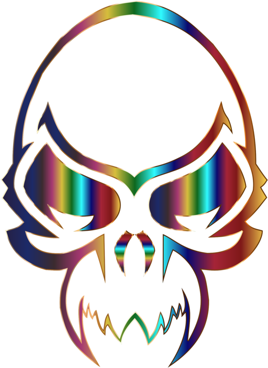 Tattoo Flash Drawing Skull - Simple Tribal Skull Tattoo Designs Clipart (547x750), Png Download