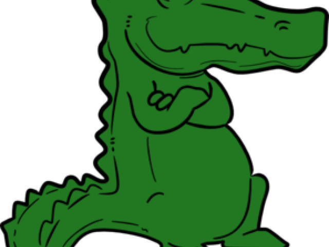 Alligator Clipart Sad - Cartoon Alligator - Png Download (640x480), Png Download