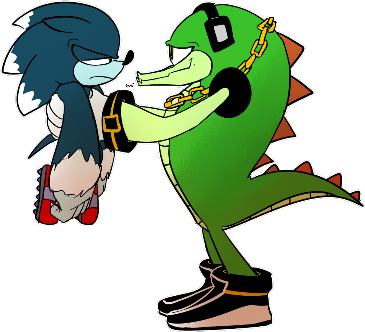 Alligator Clipart Evil - Sonic Werehog And Vector - Png Download (1280x1159), Png Download