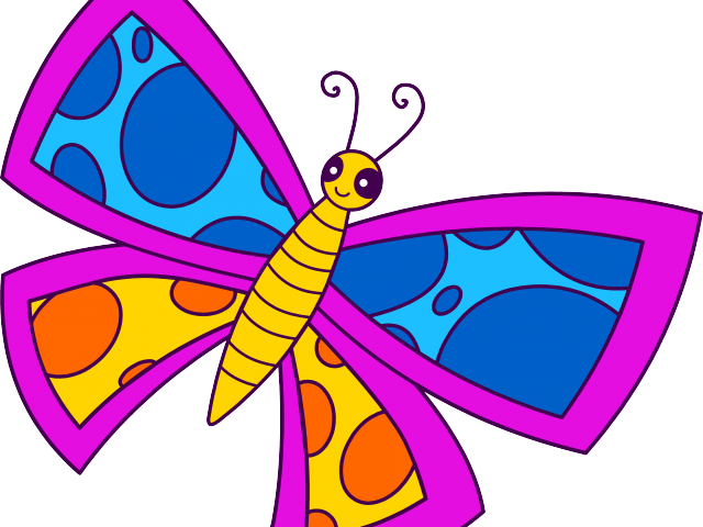 Rainbow Butterfly Clipart Clip Art - Butterfly Clipart - Png Download (640x480), Png Download