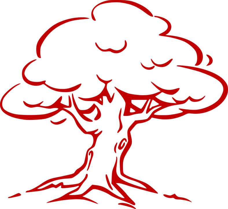 Wind Clipart Leave - Jungle Tree Clipart Black And White - Png Download (788x720), Png Download