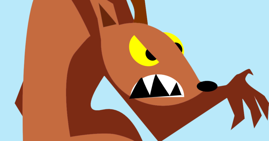 Animado Lobo Dibujo Png Clipart Wolf Clip Art - Cartoon Werewolf Png Transparent Png (900x473), Png Download