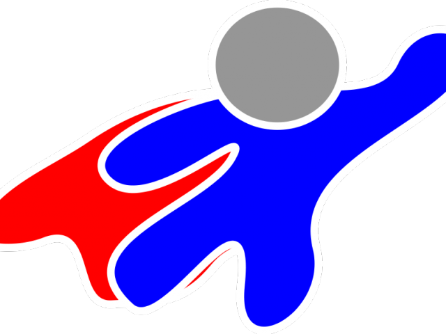 Superman Clipart Silhouette - Hero Clip Art - Png Download (640x480), Png Download