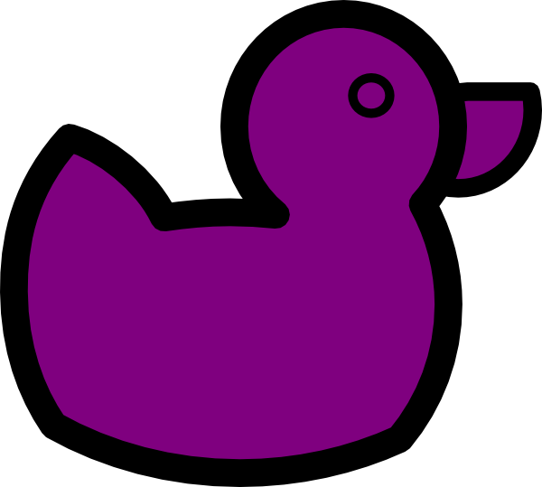 Purple Duck Clipart - Png Download (600x539), Png Download