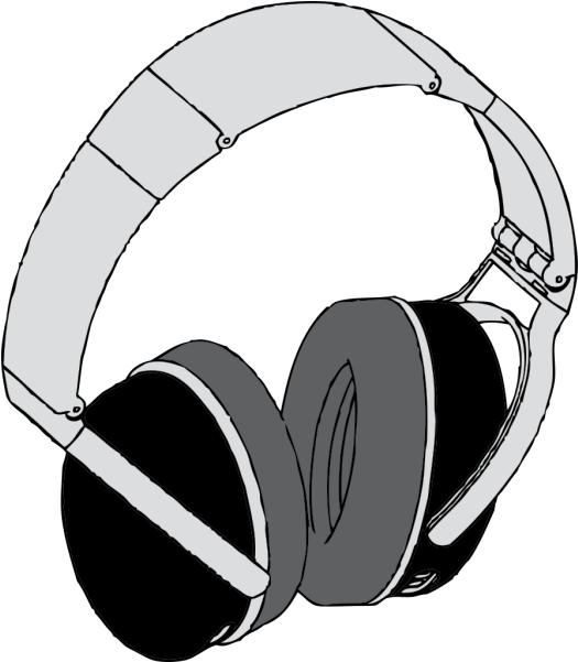 Headphone Clipart Head Phone - Kopfhörer Clipart - Png Download (522x599), Png Download