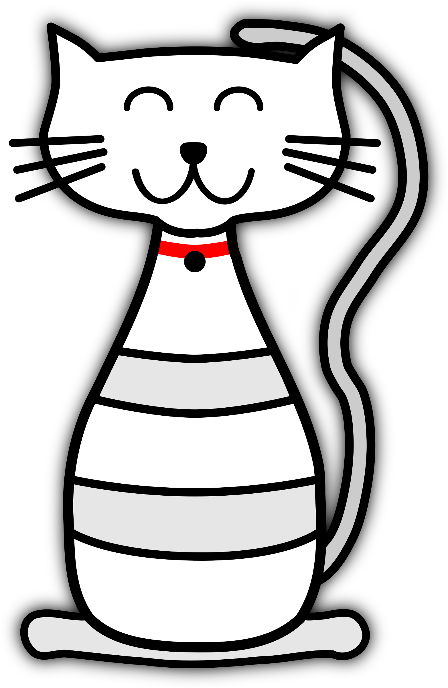 Big Image - Black & White Kitten Clipart - Png Download (1565x2400), Png Download