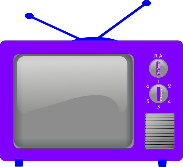 Television Clip Art Blue - Png Download (600x548), Png Download