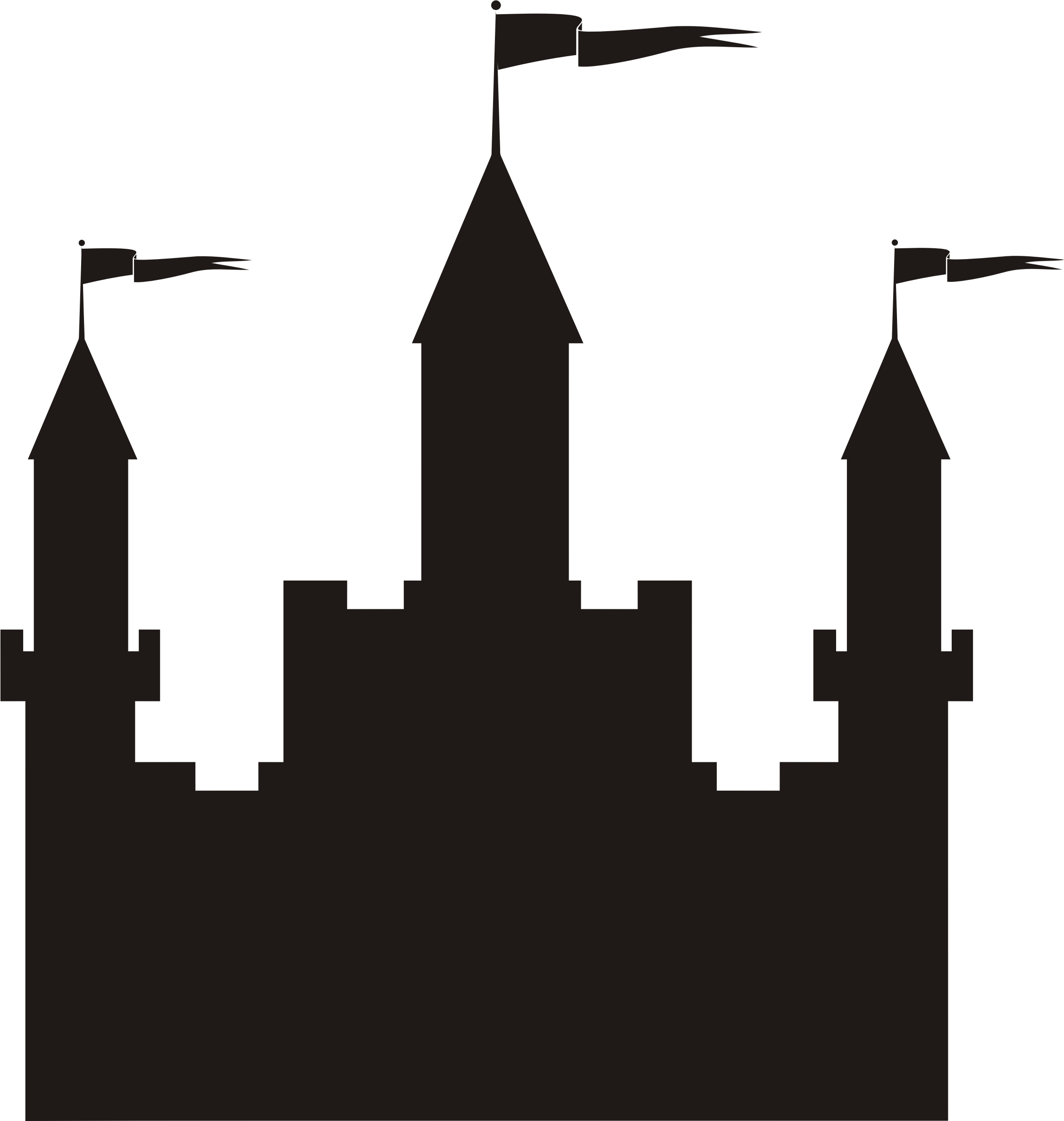 Castle Silhouette Clip Art - Castle Silhouette - Png Download (2255x2375), Png Download
