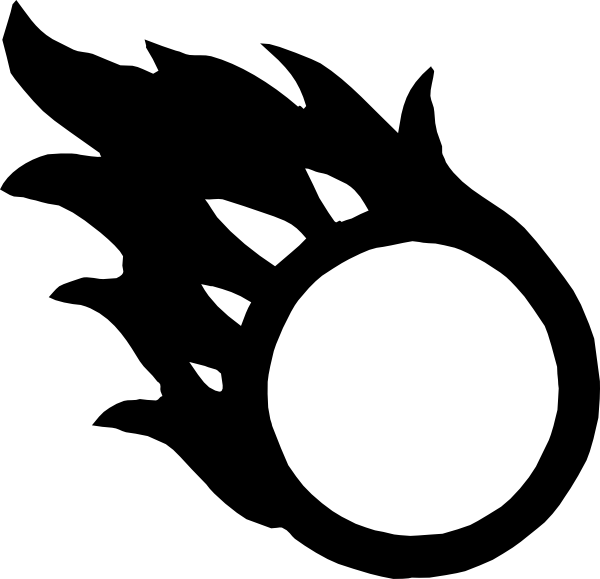 Flaming Ball Clip Art - Flaming Ball - Png Download (600x579), Png Download