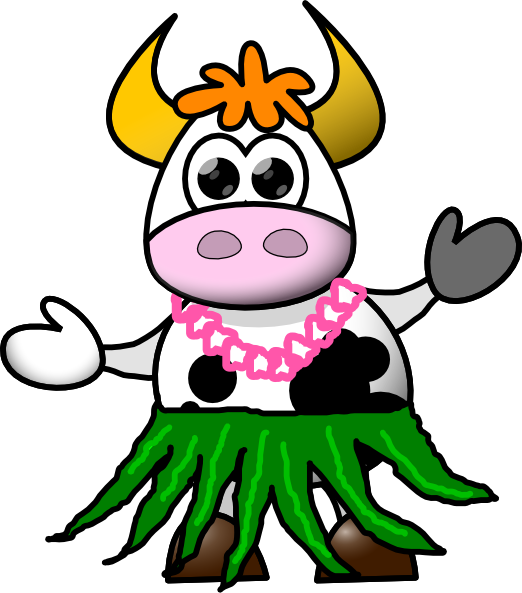 Banner Library Cow Eating Grass Clipart - Cow Cartoon - Png Download (522x593), Png Download