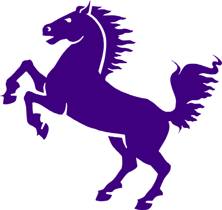 Purple Mustang Clip Art - Purple Mustang Horse - Png Download (600x568), Png Download