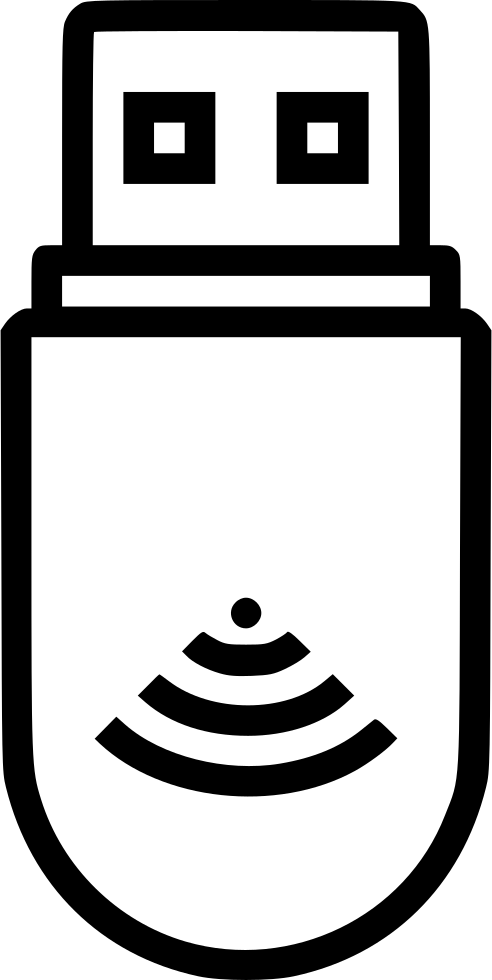 Usb Dongle Connection Wireless - Scalable Vector Graphics Clipart (492x980), Png Download