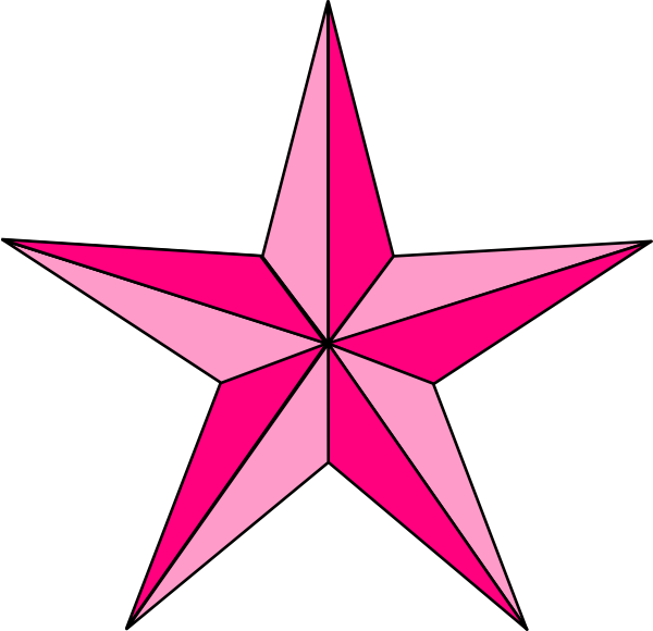Pink Nautical Star Clip Art - Nautical Star Png Transparent (600x580), Png Download