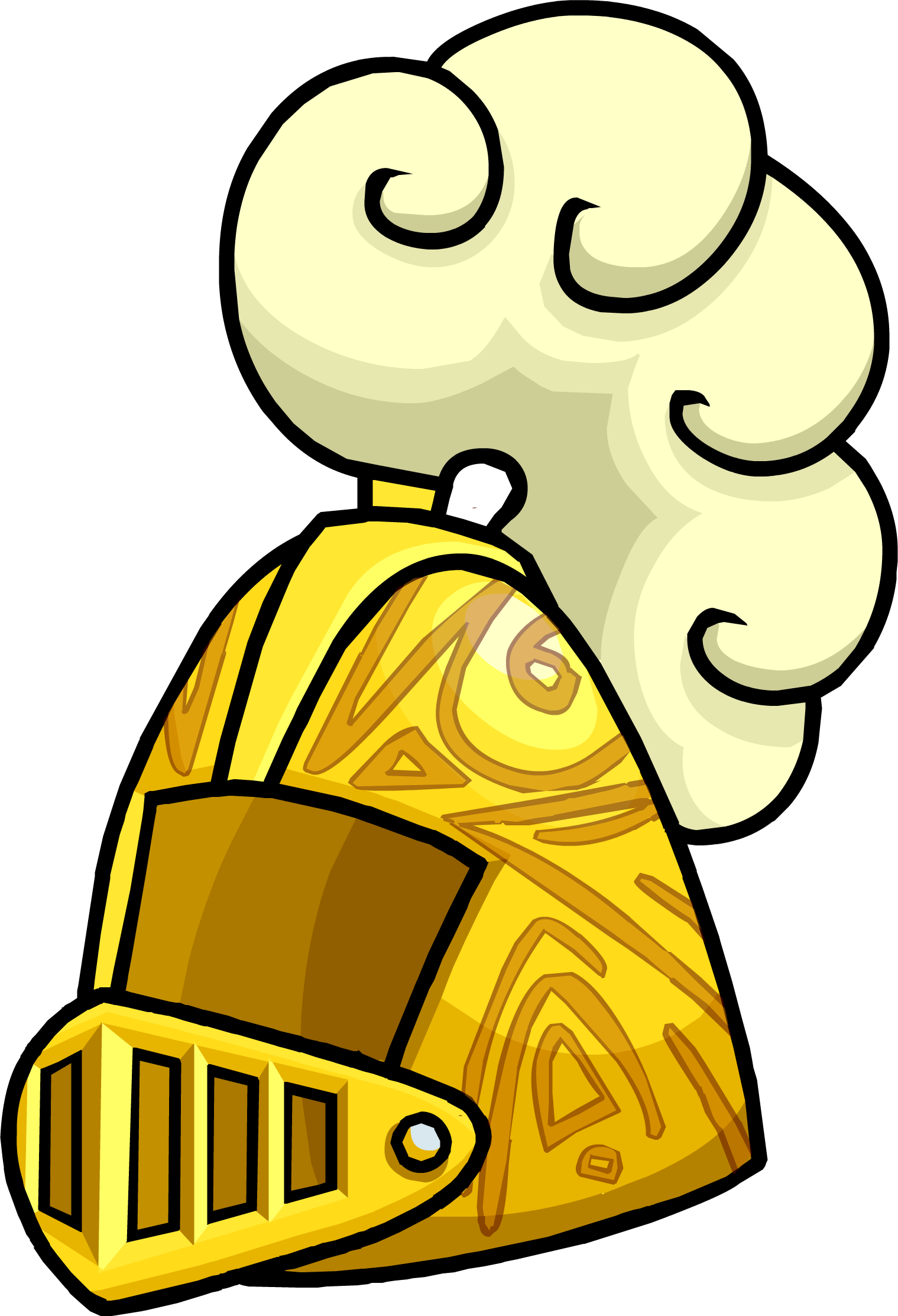 Knight Clipart Hat - Club Penguin Golden Helmet - Png Download (671x985), Png Download