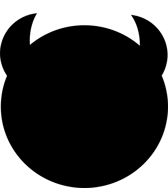 Black Devil Horns Clip Art - Png Download (534x599), Png Download