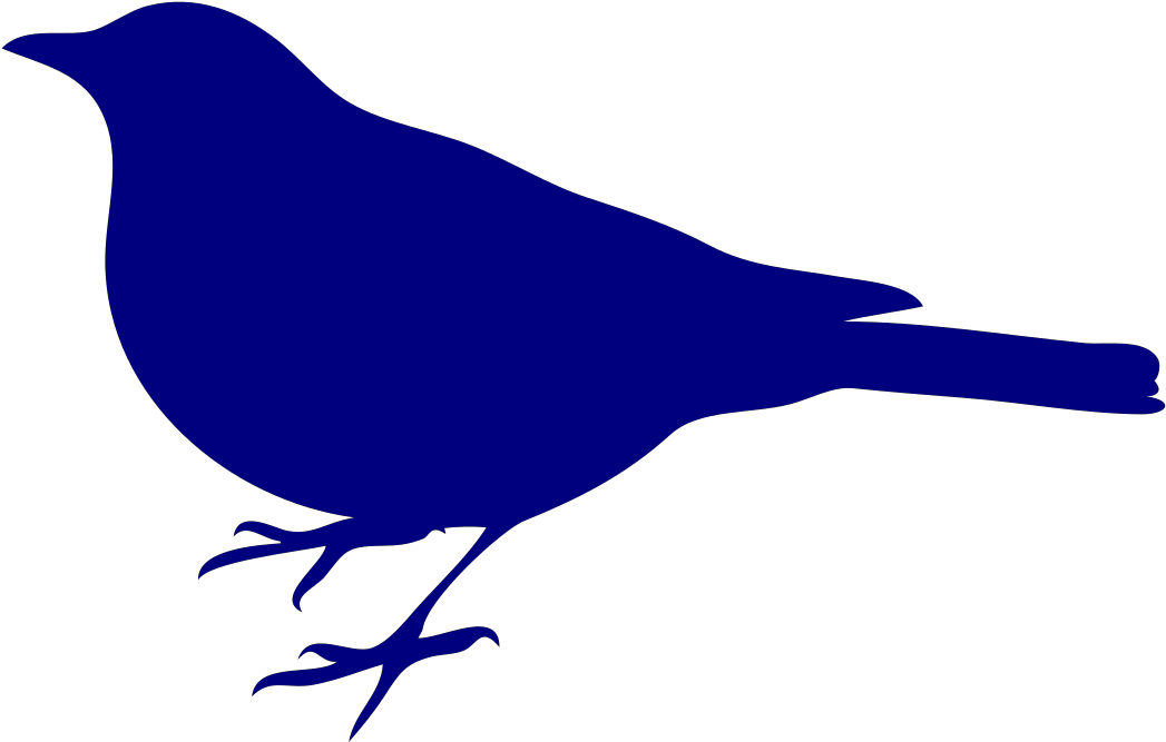 Clipart Bird Blue - Bird Silhouette Clip Art - Png Download (960x608), Png Download