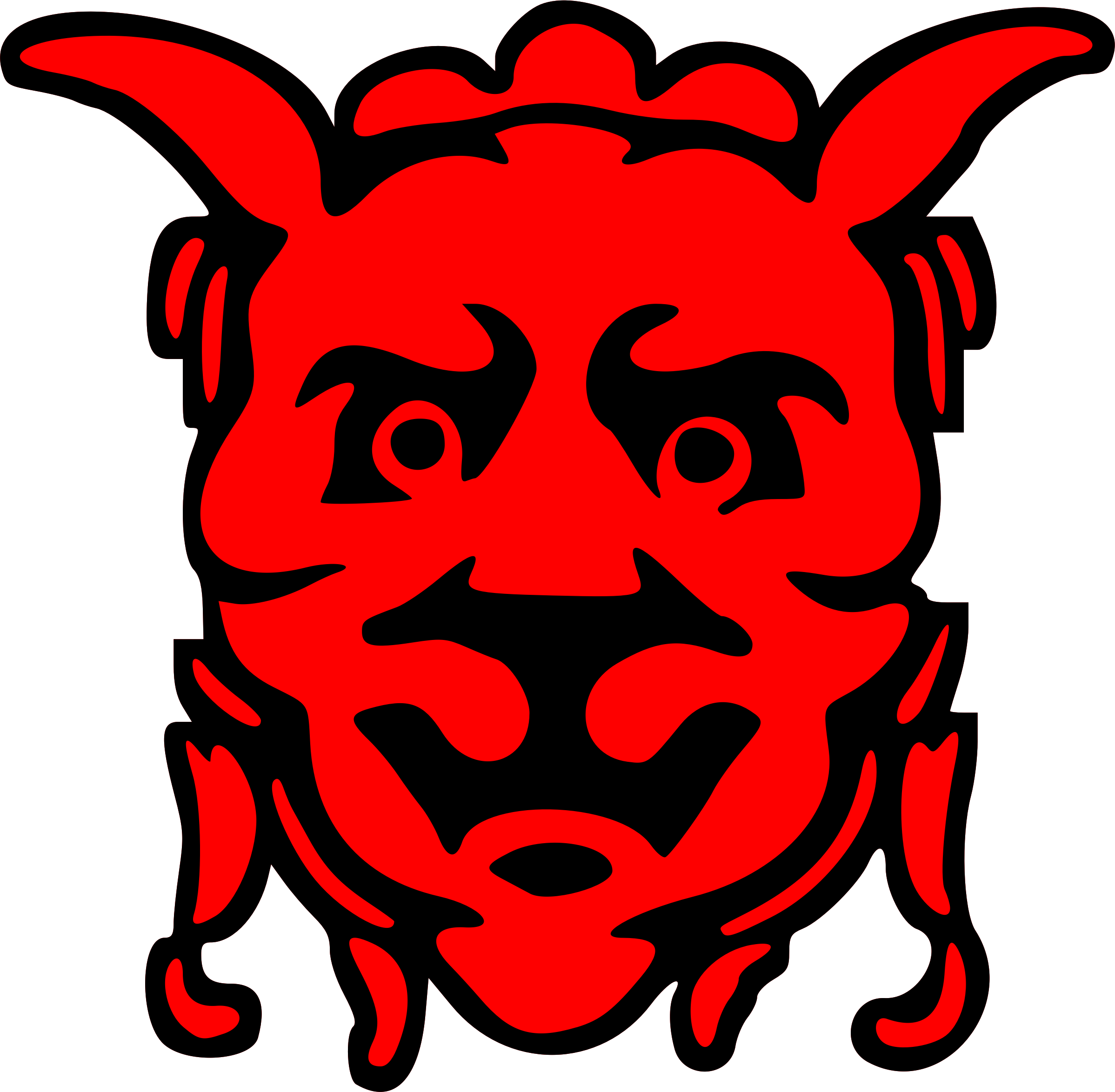 Devil Demon Face Satan - Clip Art - Png Download (766x750), Png Download