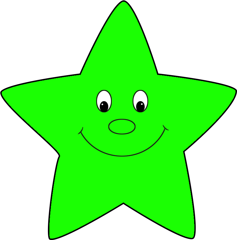Star Clipart - Green Star Clipart - Png Download (861x908), Png Download