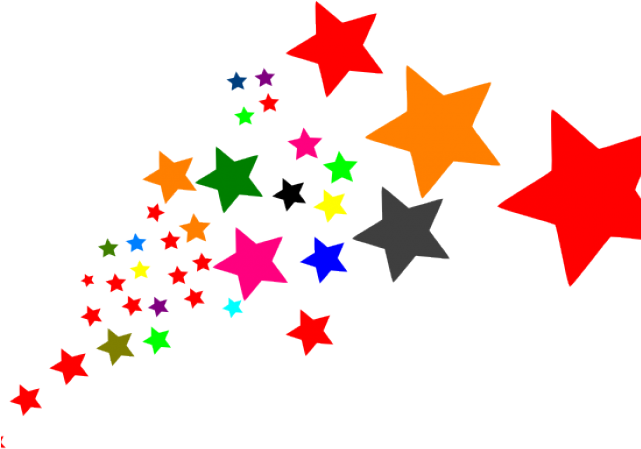 Falling Stars Clipart Free Book - Transparent Background Star Clipart - Png Download (640x480), Png Download
