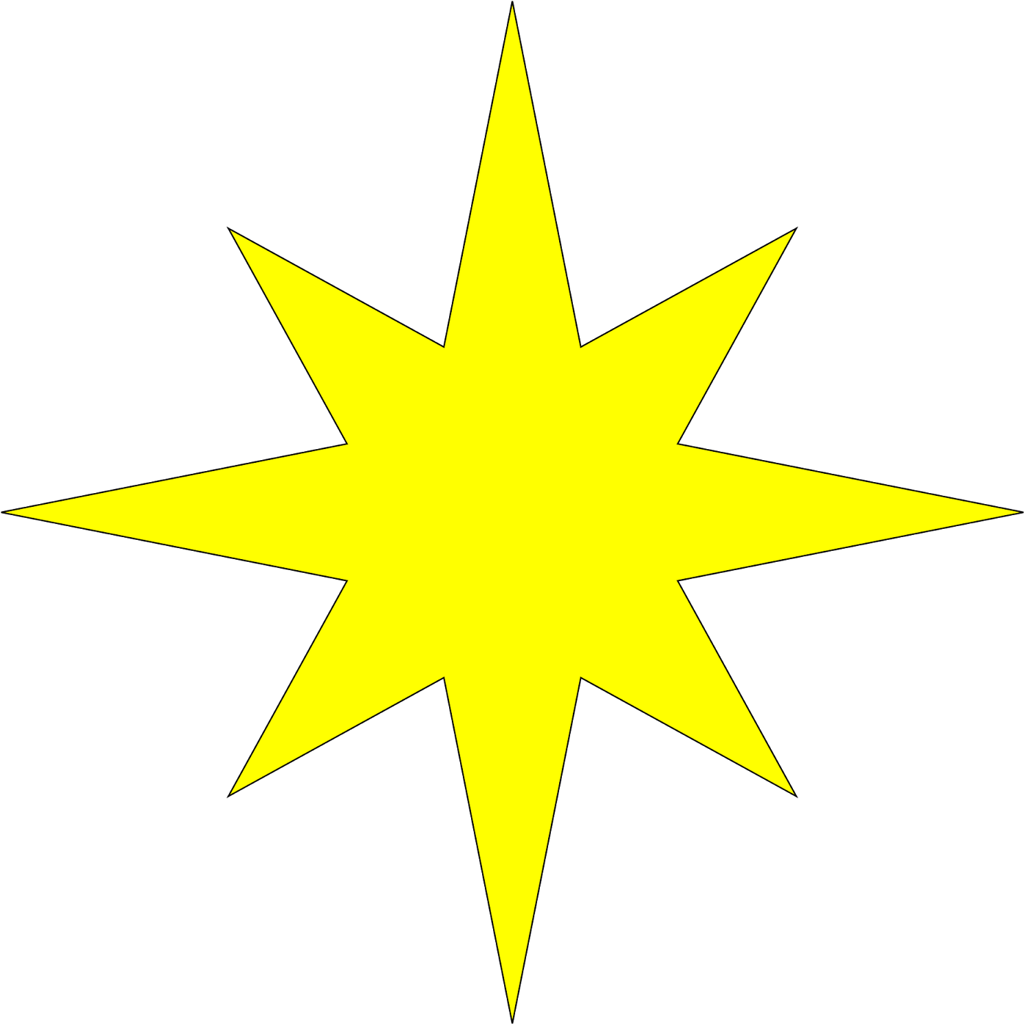 Symmetrical 8-pointed Star - Hochburg-ach Clipart (775x775), Png Download