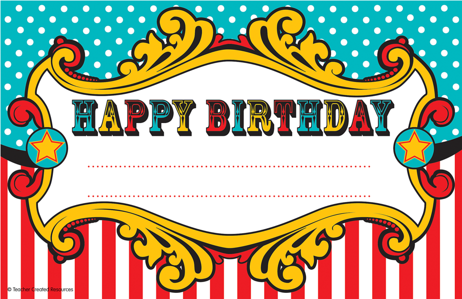 Carnival Clipart Happy Birthday - Happy Birthday Carnival Text - Png Download (900x900), Png Download
