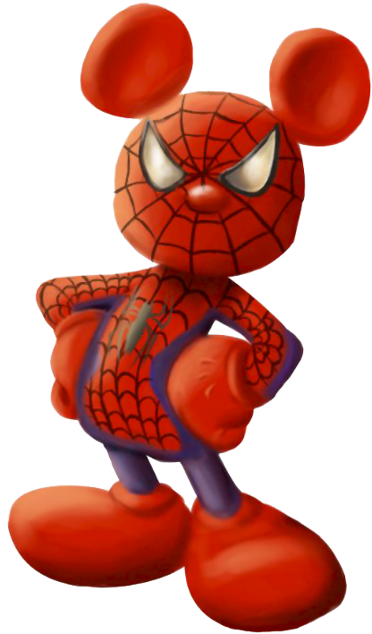 Iron Spiderman Clipart Mickey - Hombre Araña Mickey Mouse - Png Download (430x728), Png Download