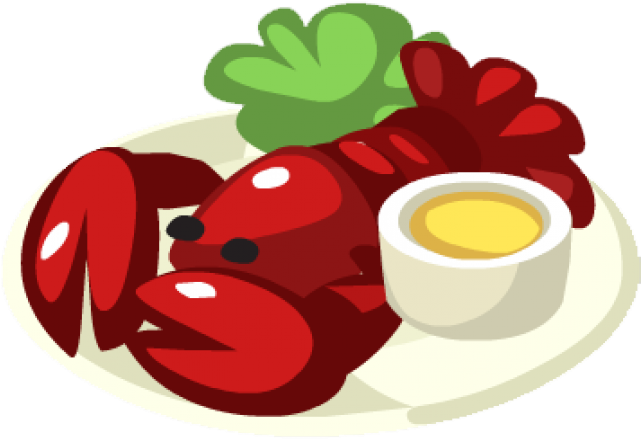 Lobster Clipart Lobster Dish - Lobster With Butter Clipart - Png Download (640x480), Png Download