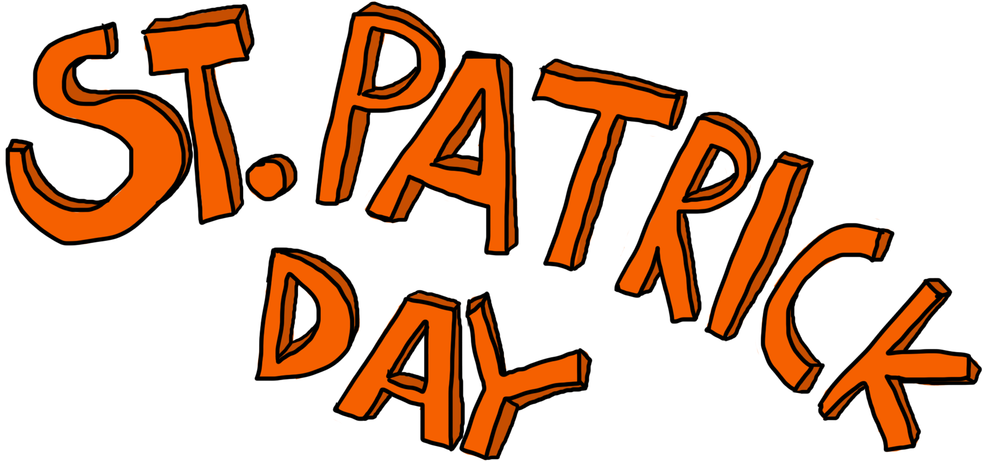Patrick Day Clipart (2003x1148), Png Download