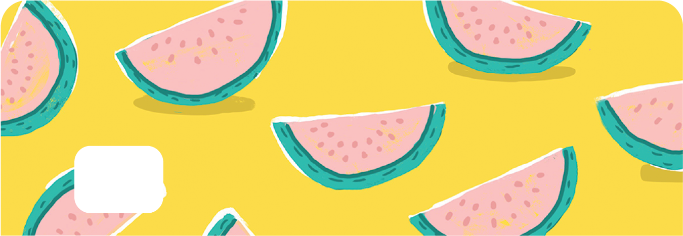 Watermelon Pattern Clipart (1500x600), Png Download