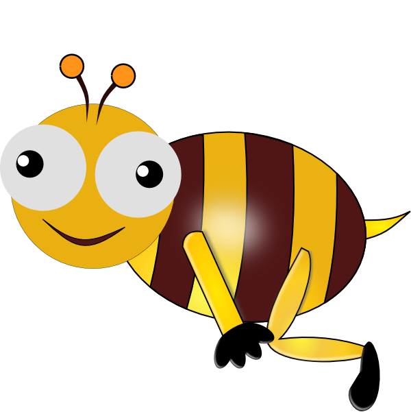 Clipart Of Bee, Moved And Damage - Png Download (600x601), Png Download