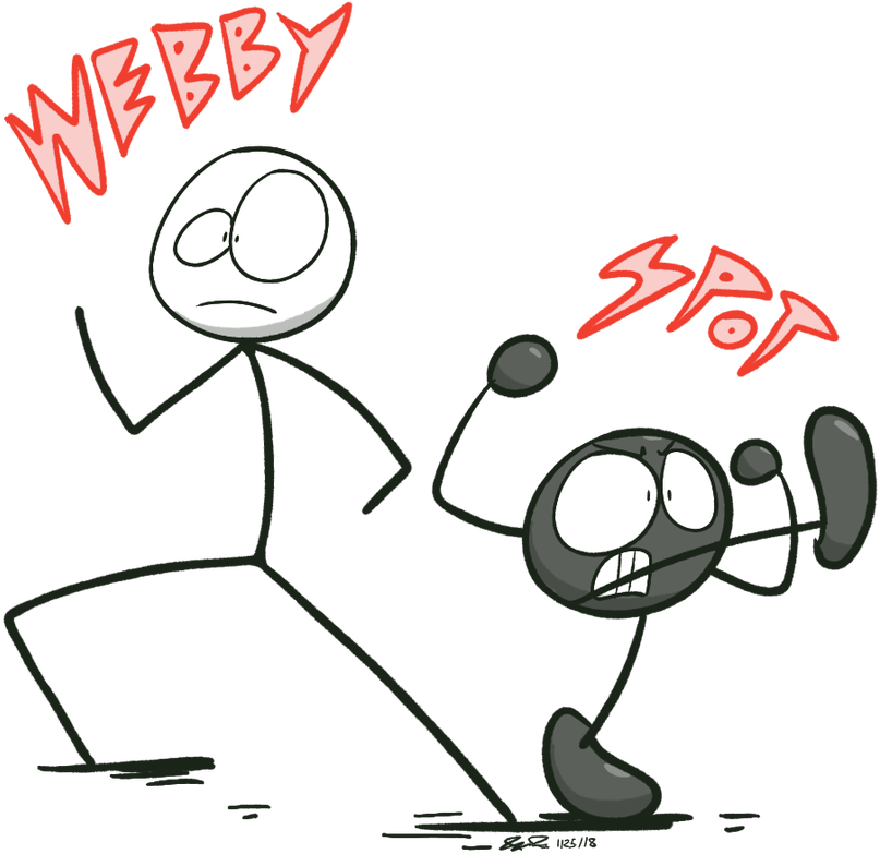 Spot And Webby By Mister-saturn Clipart (894x894), Png Download
