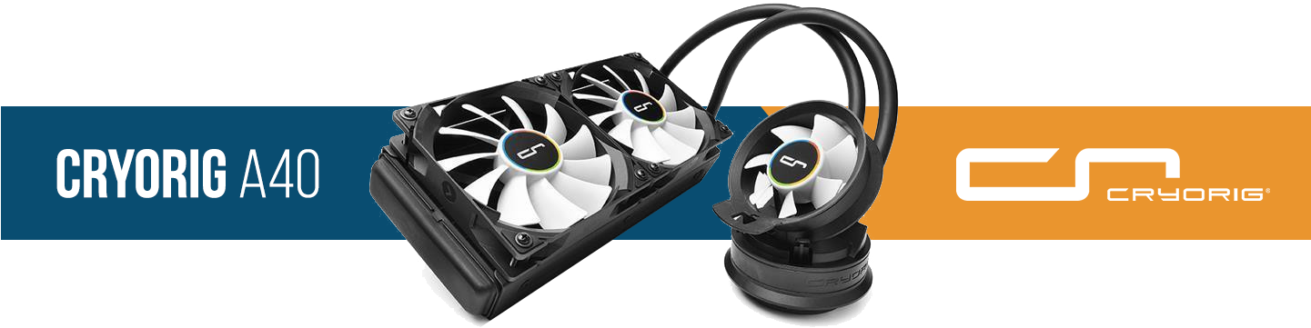 Picture Of Cryorig A40 Ultimate Water Cooling Kit At Clipart (1440x411), Png Download
