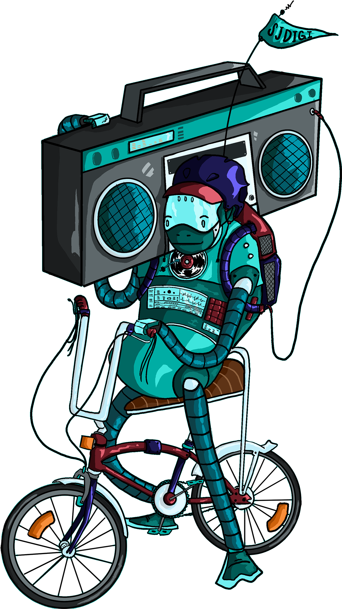 An Illustration Created For A San Jose Digital Arts Clipart (1920x2485), Png Download