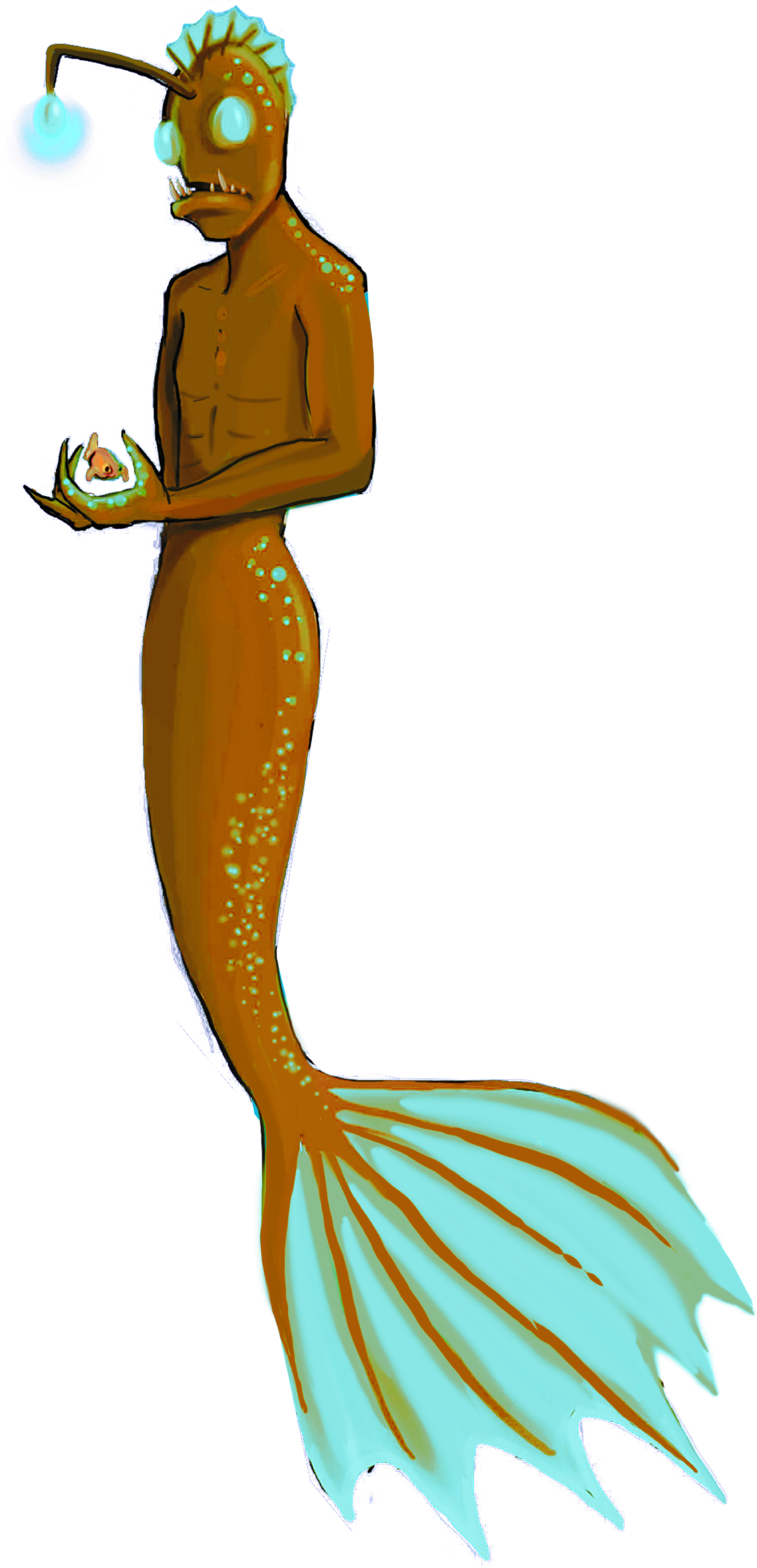 Becoming Angler, He Now Searches The Seas For Kraken Clipart (5755x10684), Png Download