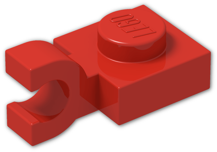 Plate 1 X 1 With Clip Horizontal - Png Download (800x600), Png Download