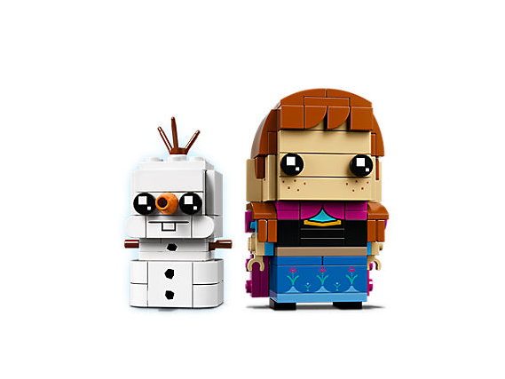 Brick Headz ~ Anna & Olaf Clipart (758x426), Png Download