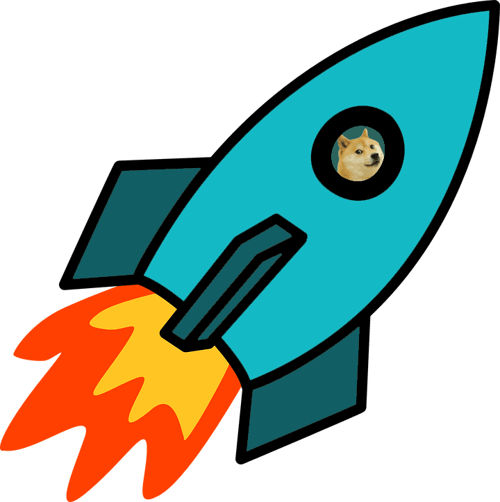 Flying Shibe Rocket Clipart (720x723), Png Download